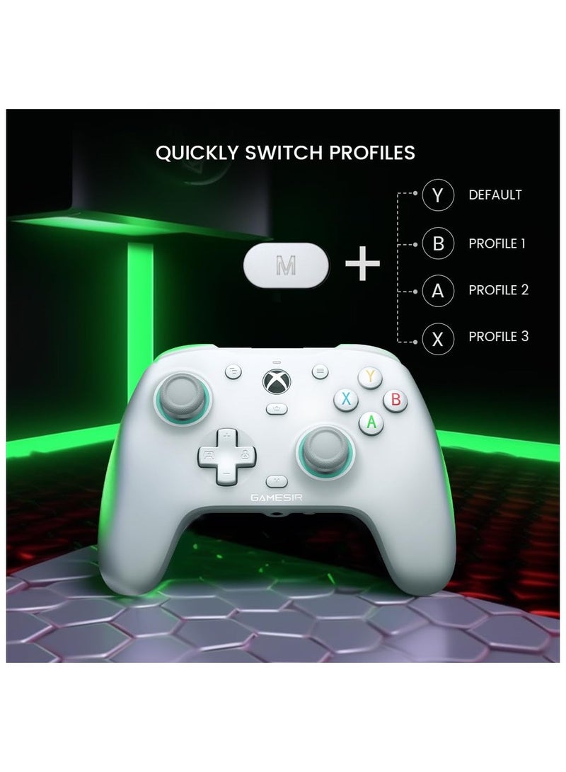 جيم سير جهاز تحكم ألعاب كلاسيكي GameSir G7se سلكي لجهاز Xbox Series X/S، Xbox One، ويندوز 10/11، توصيل ولعب مع عصي تحكم بتقنية Hall/زناد Hall باللون الأبيض - Image 5