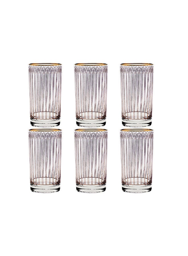 Villeroy & Boch 6-Piece Bonton Gold Long Drink Glasses  - Image 2