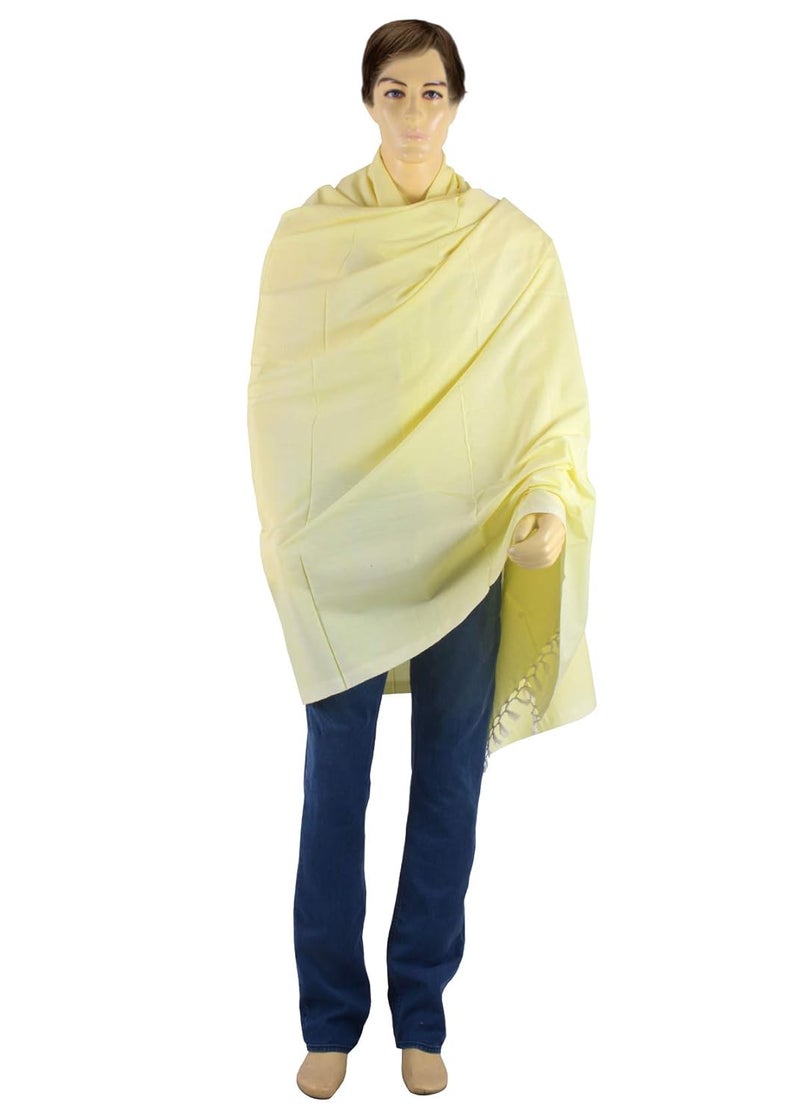 EthnicAlive Nic Bhagalpuri Silk Lemon Chadar/Soft Cotton Single Layer Chadar/Summer All Season Handloom Duvet/Comforter/Topsheet Throw and Travel Blanket - Image 5