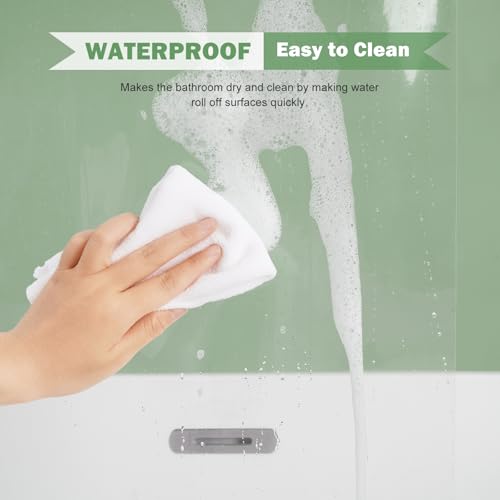 UFRIDAY Clear Shower Curtain Liner, PEVA Bathroom Curtain Liner with 5 Magnets, Waterproof Transparent Curtain for Bathroomfor Home or Hotel, 72 x 72 Inches - Image 4
