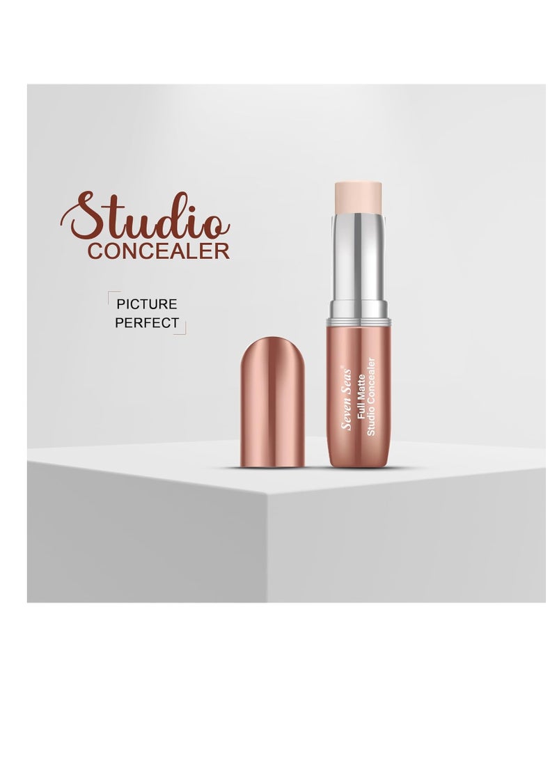Seven Seas Seven Seas Full Matt Studio Concealer  Dark Circles and Blemish Eraser  Lightweight Concealer Ultra Blendable  Instant Anti Age Eraser Eye  Beige  - Image 4