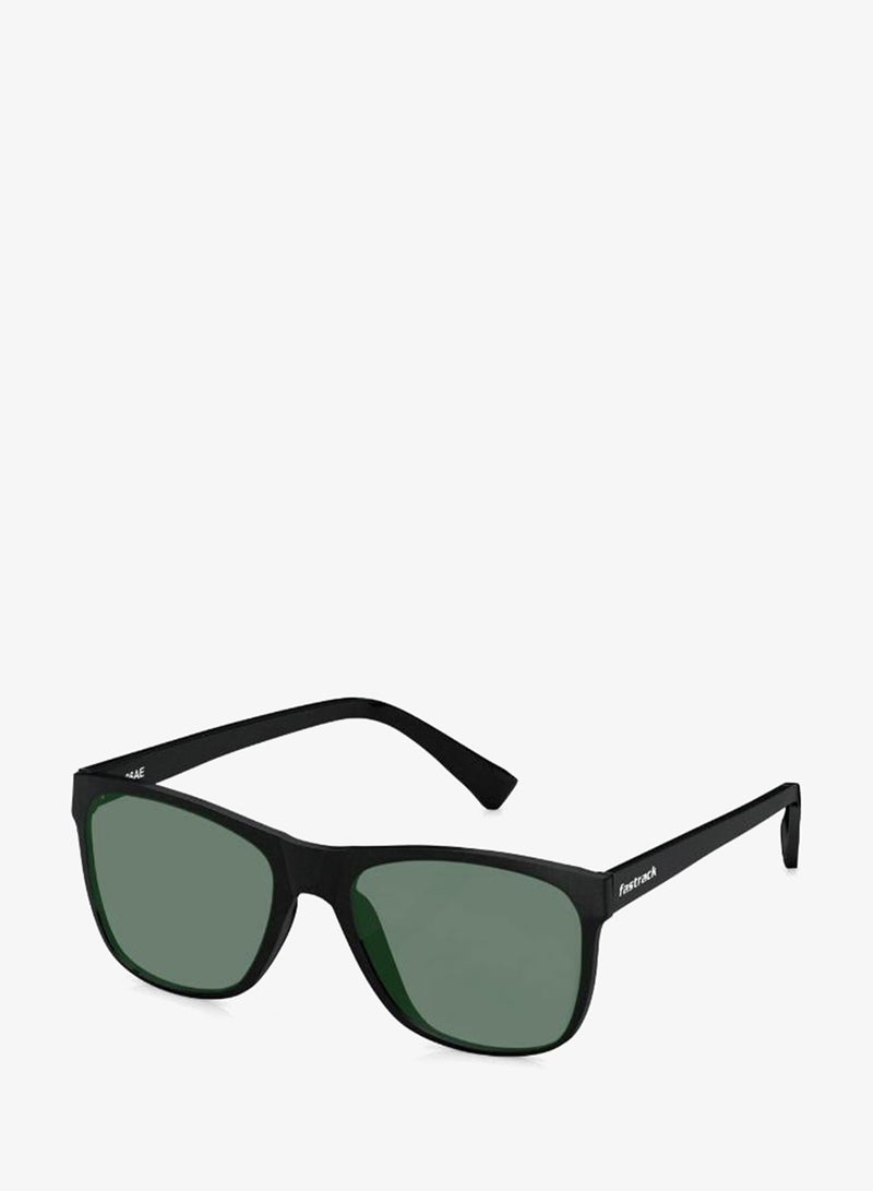 fastrack UV Protection Sunglasses Black Frame Green Mirror Lens 57mm  - P380GR3PV - Image 1