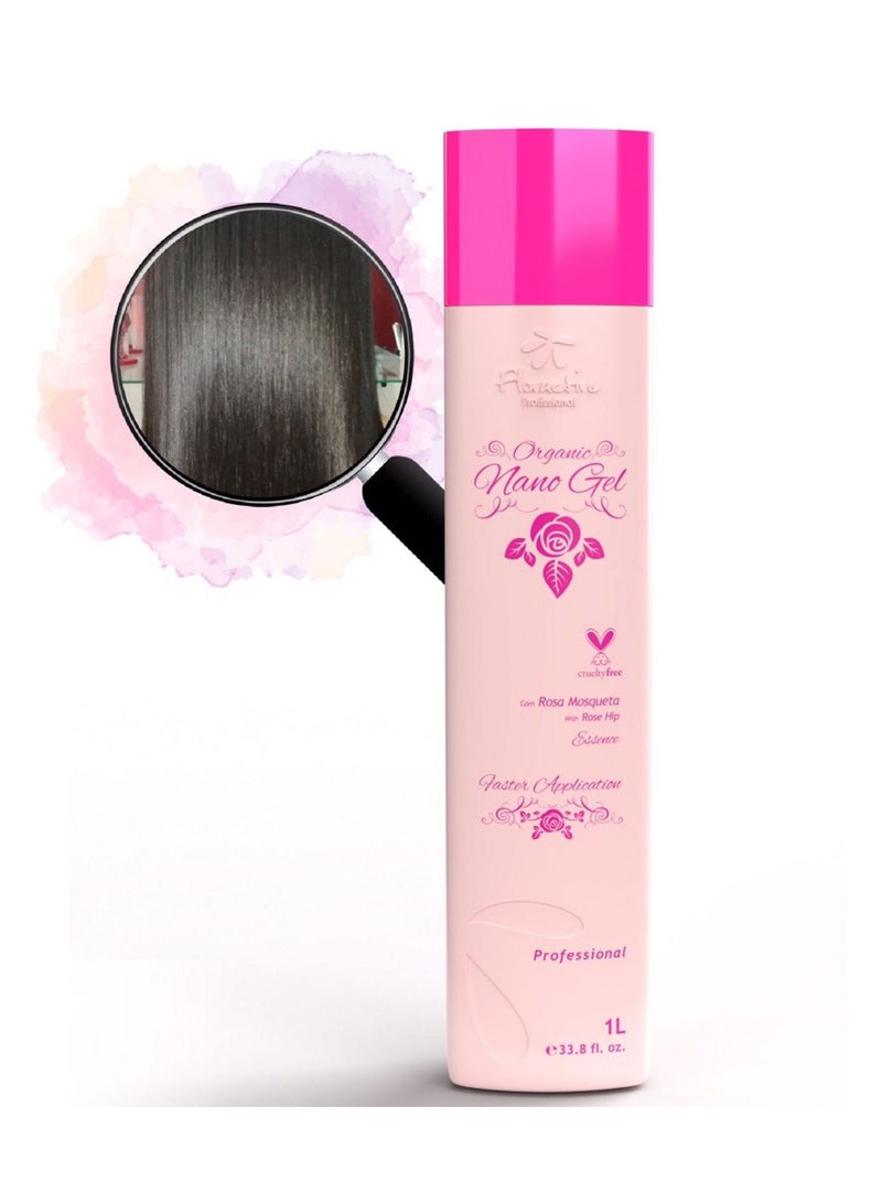 Floractive Organic Nano Gel Protein 1000ml – Natural Hair Straightening & Hydration Treatment - Image 2