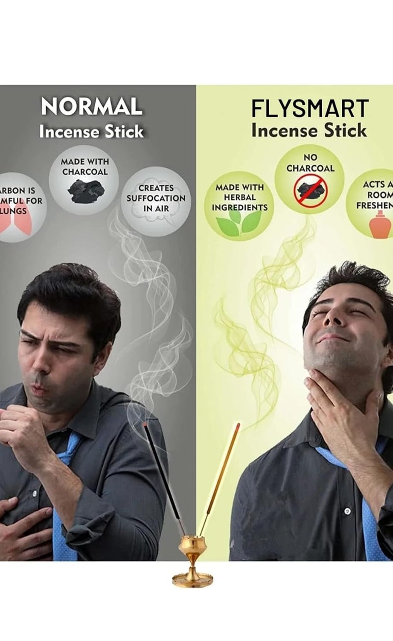 Flysmart 1 kg Incense Sticks for Pooja with Fancy Premium Chandan Sandal Fragrance Good Smelling Agarbatti for Worship Place Bambooless Sticks Pack of 1000 Grams - Image 3