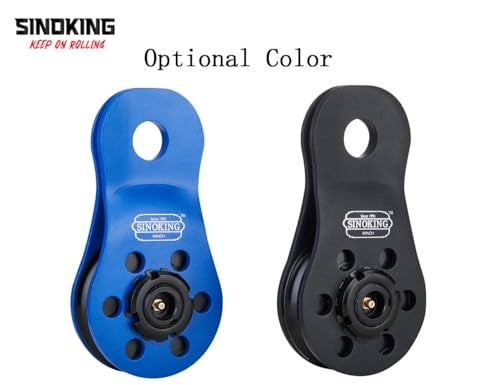SINOKING Universal Fit Winch Snatch Block 22000lbs/10T Max Load Snatch Block Heavy Duty Rope Pulley Winch Accessories Blue Textured Coating (Blue) - Image 2