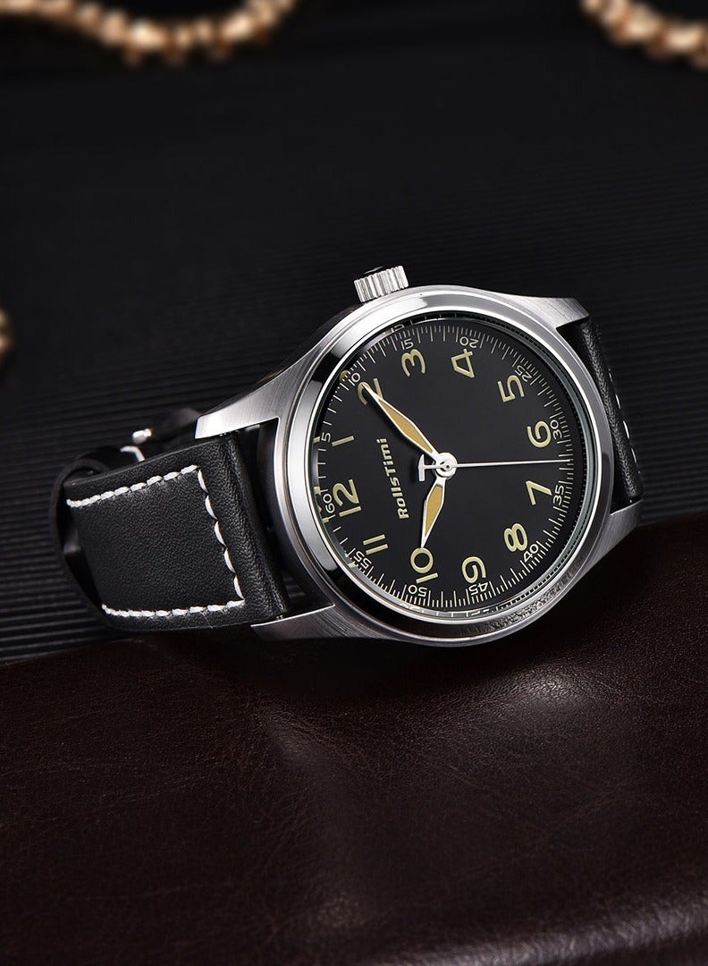 RollsTimi  Quartz Men's Watches Casual Sports Field Watch for Men Business Pilot Wristwatch Leather Watchband RT7901  - Image 4