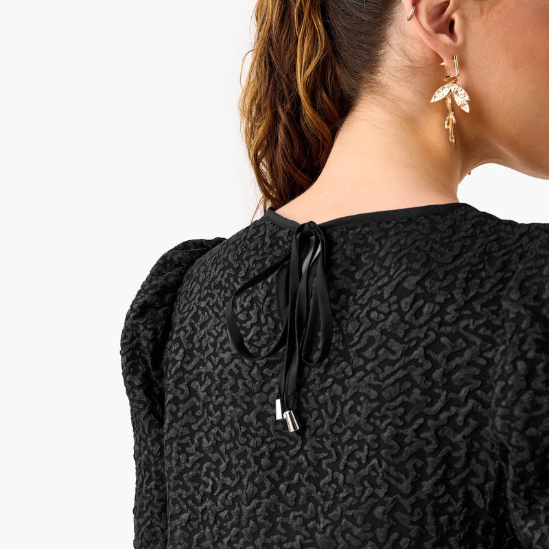 تواكستريمز فستان ميدي بتصميم - وأكمام منتفخة من - Image 4