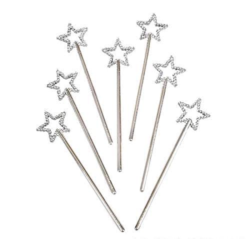 Rhode Island Novelty Mini Sequin Star Wands | Silver | Pack of 12 - Image 3