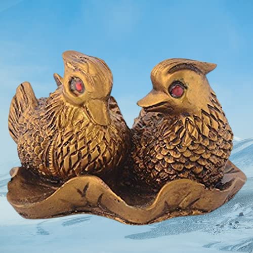 RIPE INDIA® Feng Shui Mandarin Duck Brass Color Showpiece - Image 3