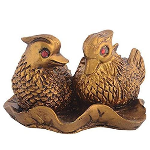 RIPE INDIA® Feng Shui Mandarin Duck Brass Color Showpiece - Image 2
