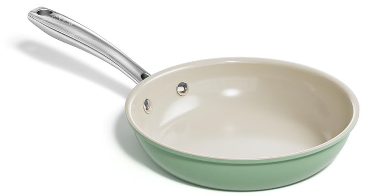 Redchef Ceramic Non Stick Egg Pans, Nonstick Frying Pan Skillet, 8 inch Cooking Pan Non Toxic with Stay Cool Handle for Induction, PTFE & PFAS & PFOA Free, Dishwasher/Oven Safe (Green) - Image 1