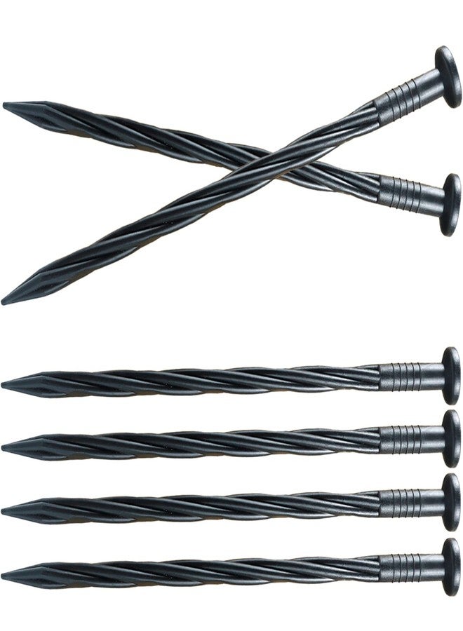 Yowlieu 30 Pcs Spiral Landscape Anchoring Spikes, 8 Inch Landscaping Fabric Edging Anchoring Stakes Plastic Edging Nails Nylon Garden Lawn Yard Spikes - Image 1