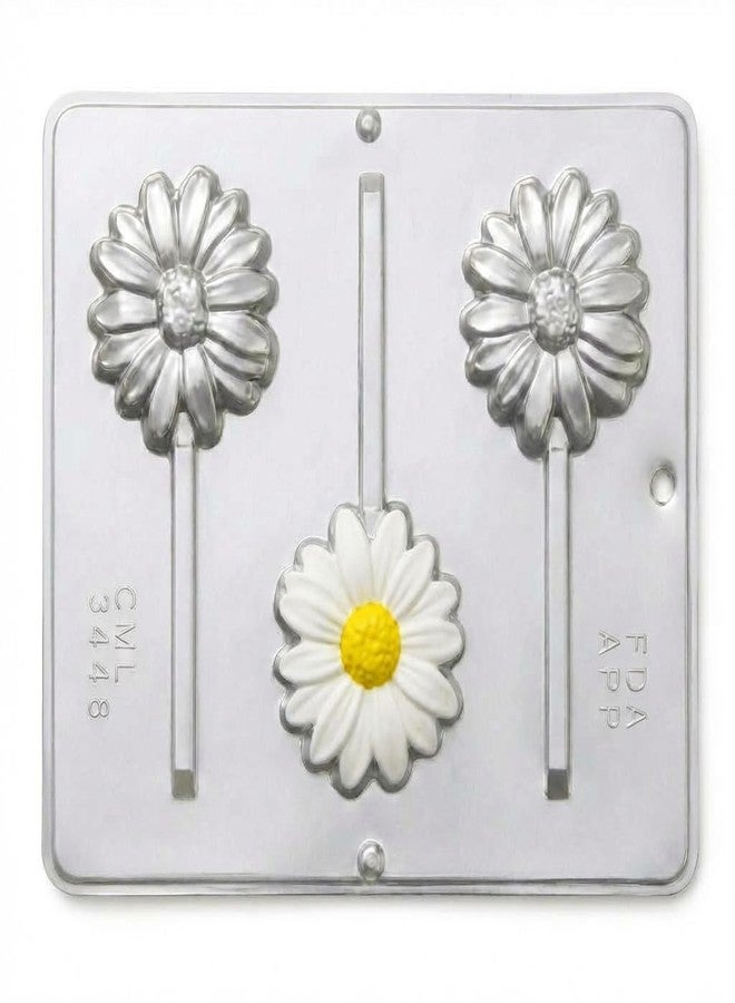 Lollipops Daisy Flower Lollipop Chocolate Candy Mold 3448, 3 Cavities, Each Cavity 2 3/4" x 3" Inches - Image 4
