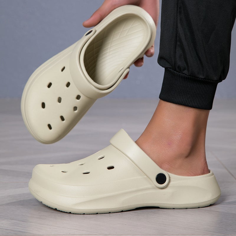 Summer Outdoor Non-Slip Slippers With A Soft Feel, Clogs For Men And Women, Casual Closed-Toe Beach Couple Sandals, Fashion - Image 2