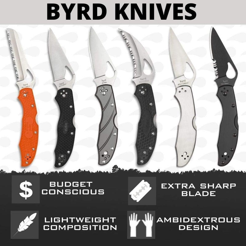 Spyderco سكين بيرد كارا كارا 2 خفيفة الوزن مع شفرة من الفولاذ المقاوم للصدأ بطول 3.88" وشكل خروف ومقبض FRN برتقالي عالي الأداء - سبايدر إيدج - BY17SOR2 - Image 5