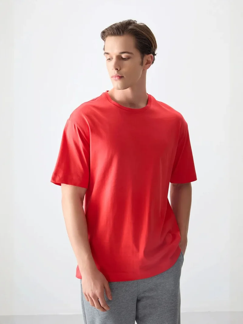 TOMMYLIFE TOMMY Oversized Cotton Crew Neck T-Shirt