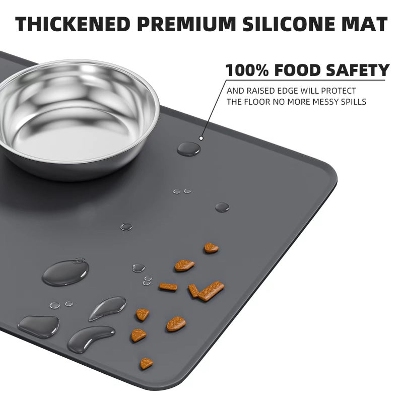 Summark Elevated Whisker Friendly Cat Bowls, 15 Tilted Stand Anti Vomiting Raised Dishes for Food and Water, Stainless Steel Bowls for Cats and Puppy - Image 3