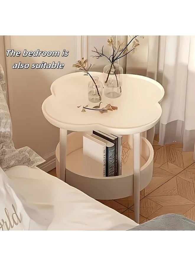 Black Modern Double Layer Storage Coffee Table with 4 Shelves 2 Drawers No Assembly Required - Image 4