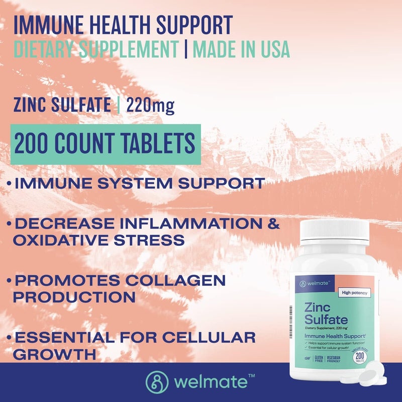WELMATE Ultimate Cold  Allergy Relief Bundle Maximum Strength Guaifenesin 1200 Mg Mucus Relief 100 Tablets Phenylephrine HCl 10 mg Nasal Decongestant 200 Tablets  Zinc Sulfate 220mg - Image 3