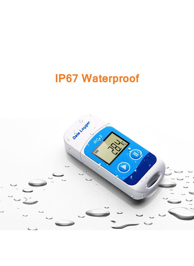 Generic - Temperature Data Logger High Accuracy USB Data Recorder 32000 Points LCD Display IP67 Waterproof Industrial Data Loggers for Cold Chain Transportation - Image 1