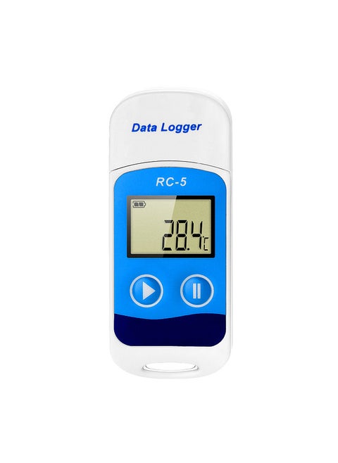 Temperature Data Logger High Accuracy USB Data Recorder 32000 Points LCD Display IP67 Waterproof Industrial Data Loggers for Cold Chain Transportation