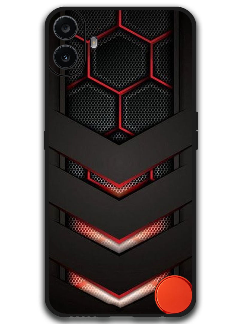 Theodor غطاء واقي مضاد للخدش ومقاوم للصدمات لهاتف Nothing CMF 1 باللونين الأحمر والأسود - Image 1