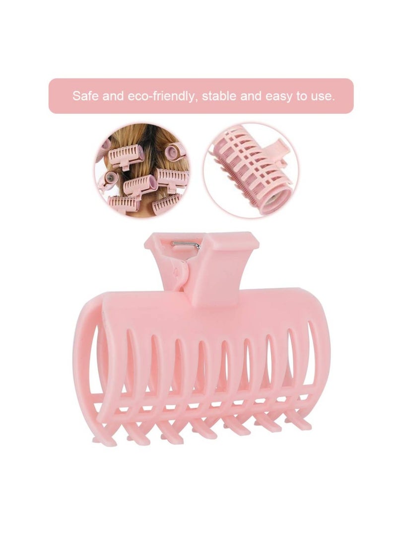 SYOSI 15 Pcs Hot Roller Clips, Hair Curler Claw Clip for Girls Women, Safety & Heat Resistance Heated Roller Clips for Long and Medium Hair, Replacement Roller Clips for Hair Section Styling (Pink) - Image 2