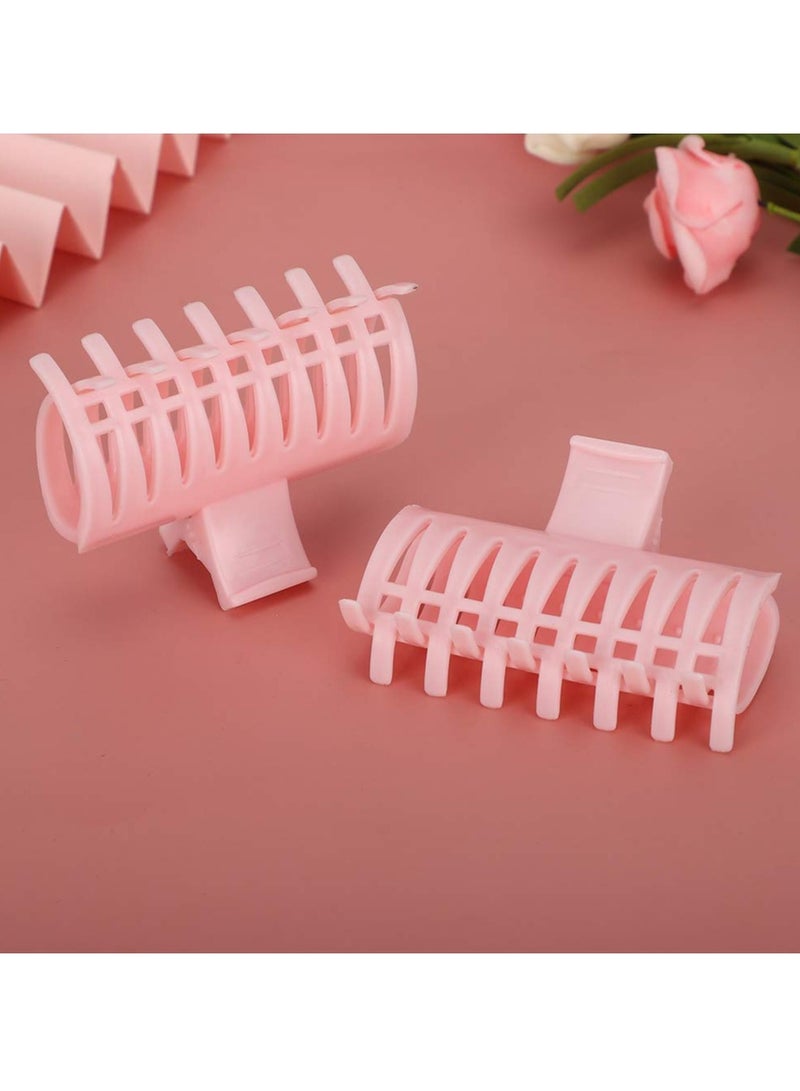 SYOSI 15 Pcs Hot Roller Clips, Hair Curler Claw Clip for Girls Women, Safety & Heat Resistance Heated Roller Clips for Long and Medium Hair, Replacement Roller Clips for Hair Section Styling (Pink) - Image 5