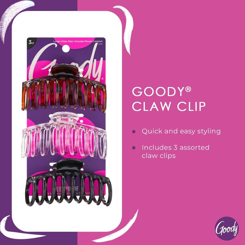 Goody Classics Large Spiral Claw Clips - 3-Pack - Image 4