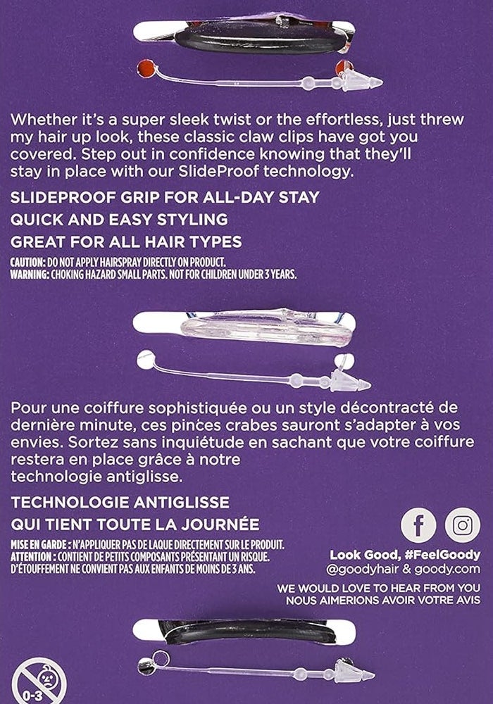 Goody Classics Large Spiral Claw Clips - 3-Pack - Image 3