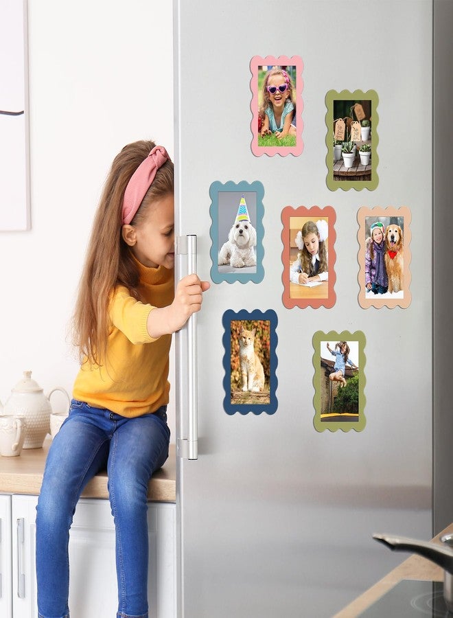 Whaline 12Pcs Magnetic Picture Frames 4 x 6 In Magnetic Photo Frames Boho Colors Photo Magnets for Refrigerator Back to School Locker Accessories - Image 5