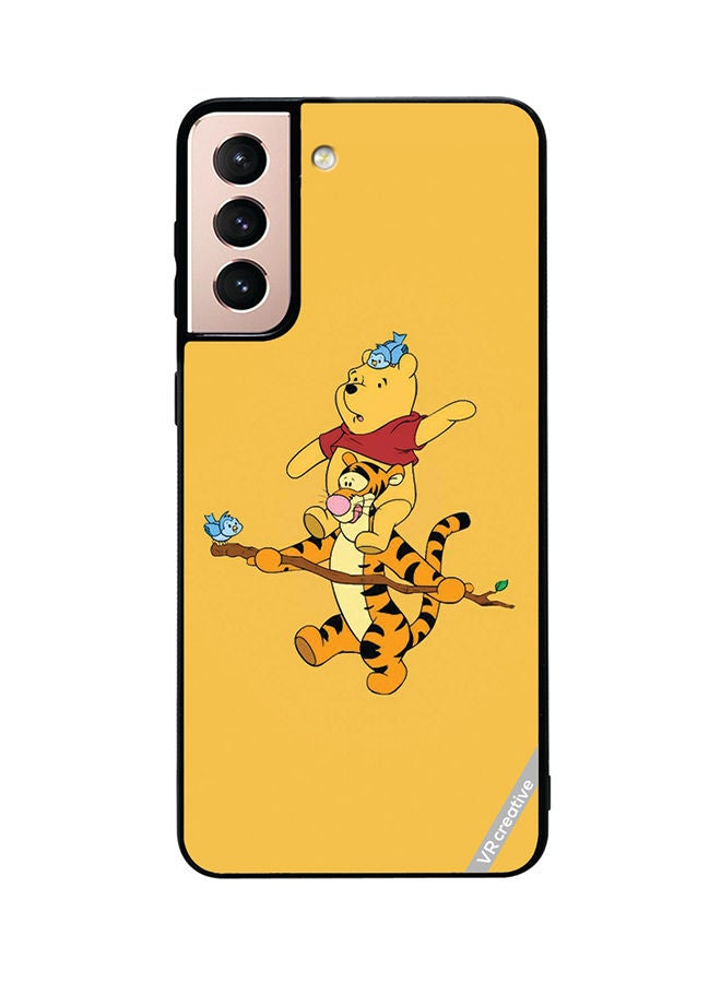 VR CREATIVE Protective Case Cover For Samsung Galaxy S21 Plus 5G Pooh Design Multicolour - Image 1