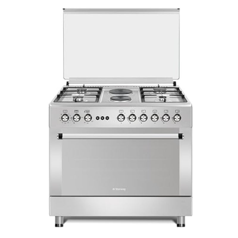 4+2 Gas Elecric Range Cooker, 90x60 cm, Iron Cast Stand, Grill, Auto Fire, Total Safety, 2 Turbo Fans - Image 5