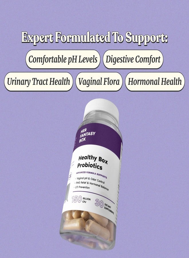 Her Fantasy Box | Healthy Box | Vaginal Probiotics for Women – Prebiotics + Advanced Lactobacillus Blend – Hormonal Balance, PMS Relief – Feminine Health Support with Cranberry & D-Mannose - Image 2