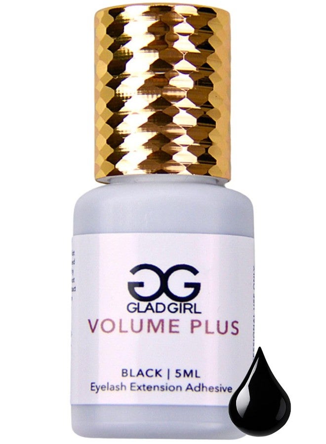GladGirl False Eyelash Extension Glue - Volume Plus 5ml - Fast Dry Time of 1-2 Seconds - Maximum Eyelash Extension Bond - Ultra Black - Image 1