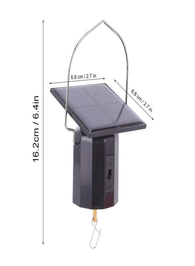 HEITIGN Solar Powered Wind Spinner Motor Mobile Rotating Motor Small Automatic Turner for Wind Chimes Sun Catchers Hanging Display Art Ornaments Outdoor Spinning Hanger - Image 5