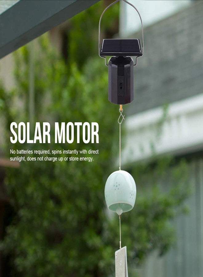 HEITIGN Solar Powered Wind Spinner Motor Mobile Rotating Motor Small Automatic Turner for Wind Chimes Sun Catchers Hanging Display Art Ornaments Outdoor Spinning Hanger - Image 3