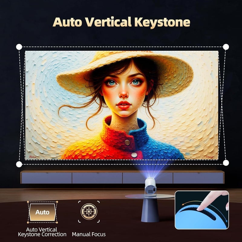 Alpha Glory Trading 4K Android 11.0 Smart Projector with WiFi 6 Auto Keystone 270° Rotation Home Theater - Image 5