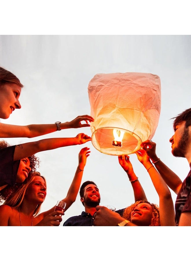 Taimi Pack Of 10 Flying Sky Lanterns For Memorials Wedding Parties And New Year's Day In Green - Image 5