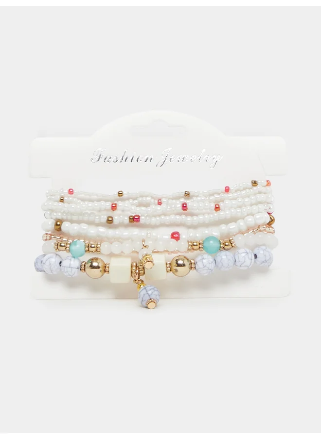 ستايلي Styli Multi-Strand Beaded Bracelet Set