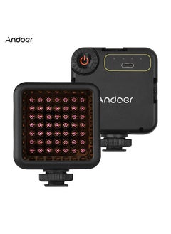 ANDOER Andoer IR49S Mini IR Night Vision Light Infrared Photography Light for Video Camera Camcorder Built-in Rechargeable Battery with 3 Cold Shoe Mount for Vlog Video Recording  - Image 1