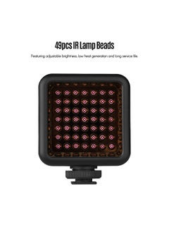 ANDOER Andoer IR49S Mini IR Night Vision Light Infrared Photography Light for Video Camera Camcorder Built-in Rechargeable Battery with 3 Cold Shoe Mount for Vlog Video Recording  - Image 5