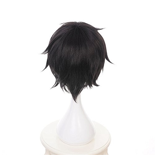 Xingwang Queen Anime Short Black Layered Cosplay Wig Party Wigs for Men Boys - Image 4