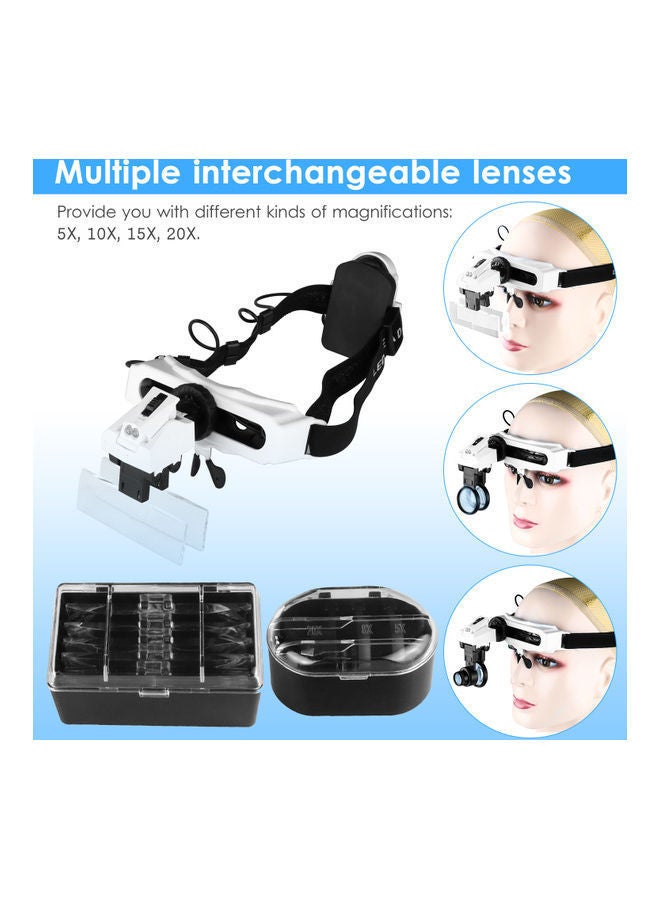 نيبمينينت عدسة تكبير تثبت في الرأس بإضاءة LED أسود/ أبيض - Image 2