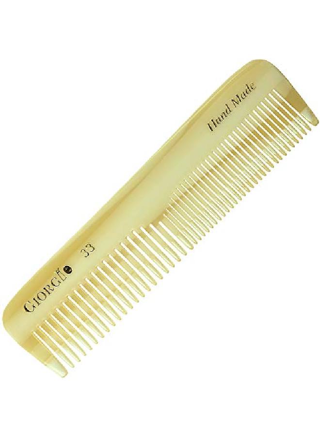 Giorgio G33 Double Tooth Small Hair Pocket Comb Fine/Wide Tooth Comb For Hair Beard And Mustache Coarse/Fine Hair Styling Grooming Comb For Men Women And Kids Saw Cut Handmade And Polished - Image 2