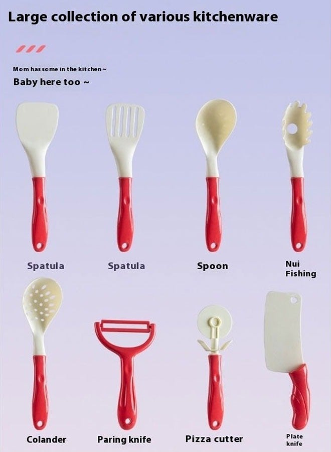 81 Pcs Kitchen Playset Food Toys with Veggies, Fruits Play Kitchen Accessories Set for Kids Pots Pans Playset Cooking Utensils Play Food for Girls & Boys - Image 2