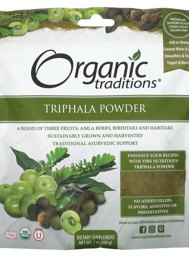 Organic Traditions Triphala Powder 7 oz ( 200 g)