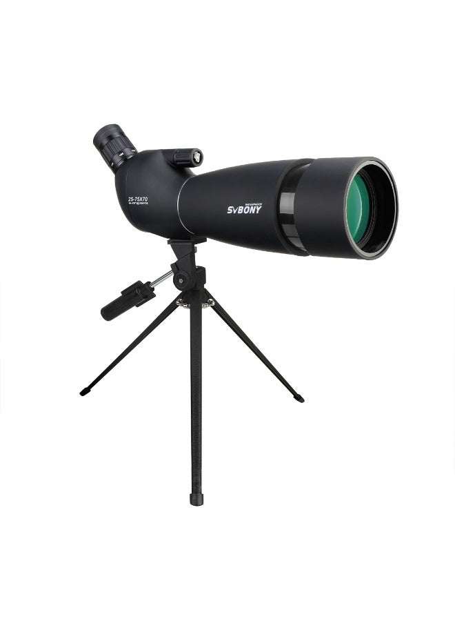 SVBONY SVBONY 25-75x70 Binoculars, equipped with 21mm large eyepiece, IP65 waterproof rating, BAK4 optical prism, multi-coated lenses, 45° angle eyepiece, suitable for bird watching and outdoor observation - black version  - Image 5