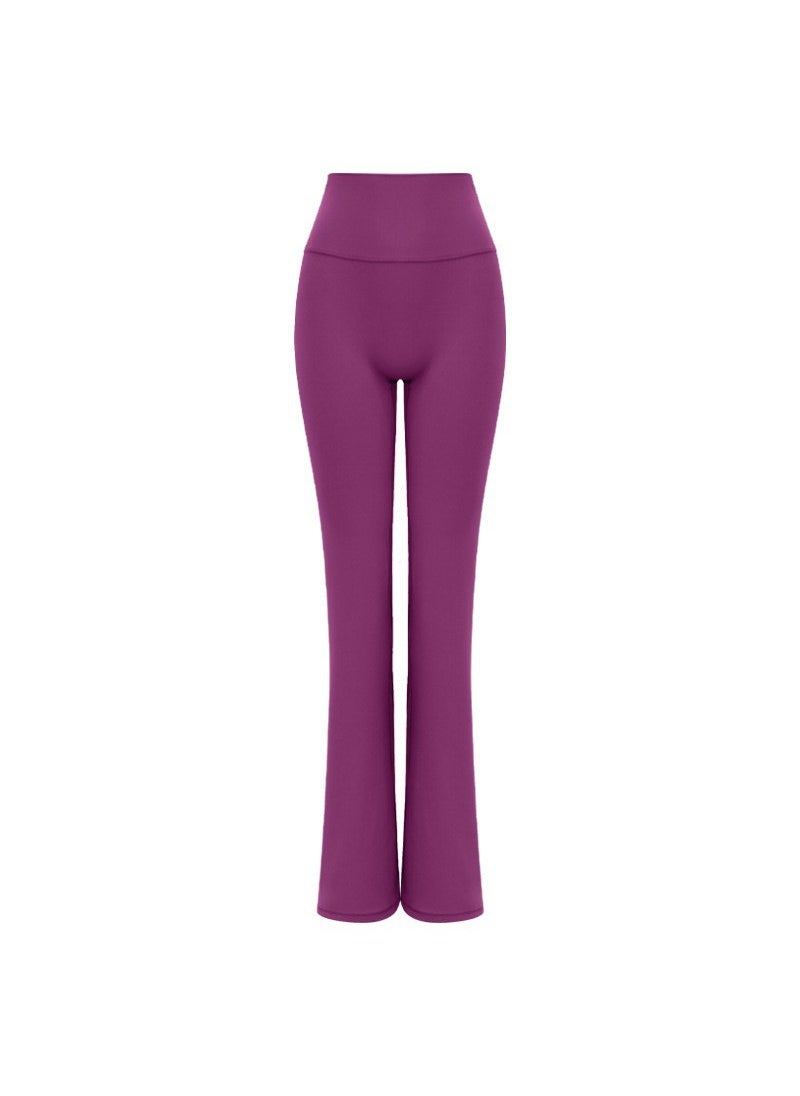 Generic - Comfort Fit Womens Bootleg Yoga Pants Purple red trousers - Image 1