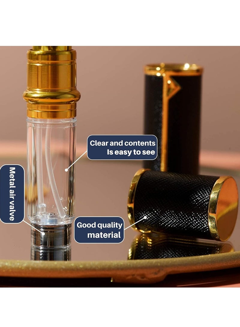 Perfume Bottles Empty Refill Perfume Atomizer Refillable Portable Mini Perfume Atomizer Perfume Spray bottle Atomizer for Travel Leaking Proof Luxury Leather 5ml (White) - Image 4